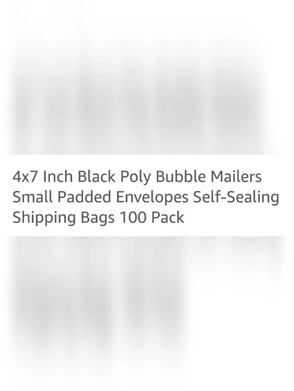 Small Black Poly Bubble Mailers. 4x7. NWT. 90 count.